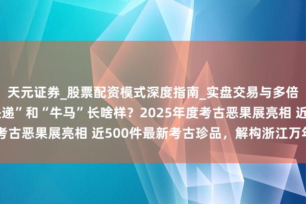 天元证券_股票配资模式深度指南_实盘交易与多倍杠杆讲解 汉代的“快递”和“牛马”长啥样？2025年度考古恶果展亮相 近500件最新考古珍品，解构浙江万年端淑史